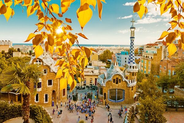 Park Guell in Barcelona, Spain (built in the years 1900 to 1914)