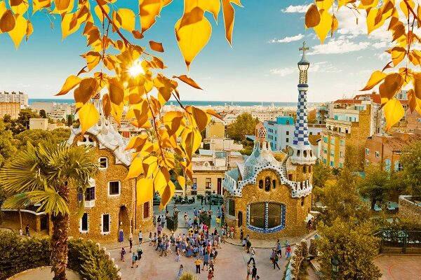 Park Guell in Barcelona, Spain (built in the years 1900 to 1914)
